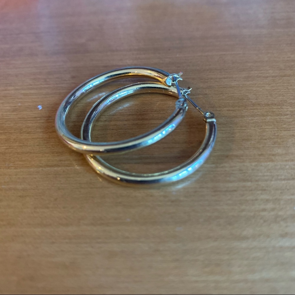 Gold Tone Hoops
